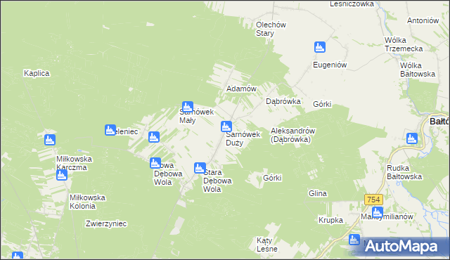 mapa Sarnówek Duży, Sarnówek Duży na mapie Targeo