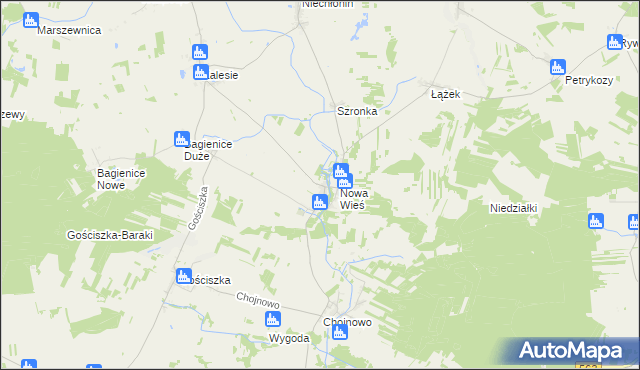 mapa Sarnowo gmina Kuczbork-Osada, Sarnowo gmina Kuczbork-Osada na mapie Targeo