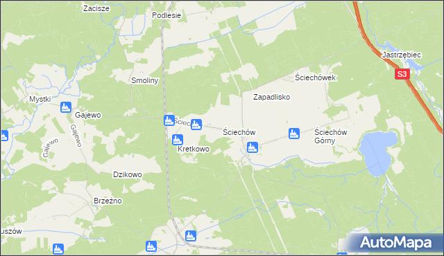 mapa Ściechów, Ściechów na mapie Targeo