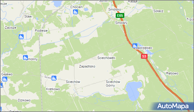 mapa Ściechówek, Ściechówek na mapie Targeo