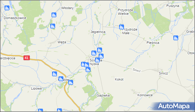 mapa Ścinawa Mała, Ścinawa Mała na mapie Targeo