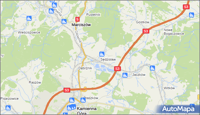 mapa Sędzisław, Sędzisław na mapie Targeo