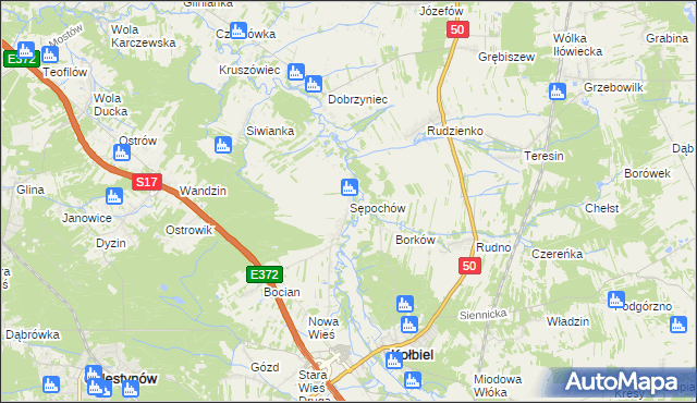 mapa Sępochów, Sępochów na mapie Targeo