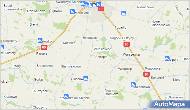 mapa Setropie, Setropie na mapie Targeo