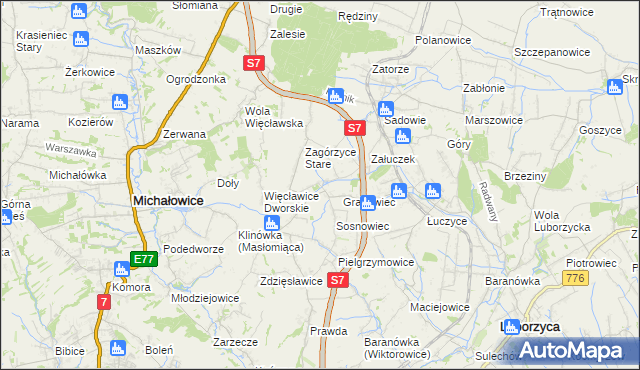 mapa Sieborowice, Sieborowice na mapie Targeo