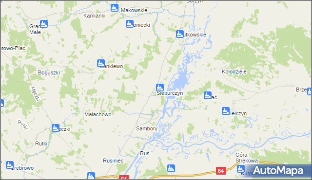 mapa Sieburczyn, Sieburczyn na mapie Targeo