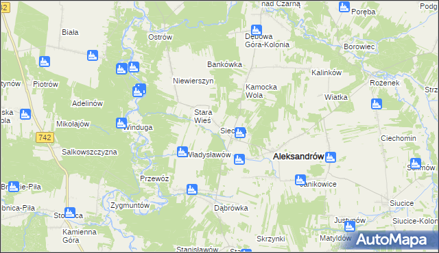 mapa Sieczka, Sieczka na mapie Targeo