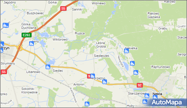 mapa Siedleczek, Siedleczek na mapie Targeo