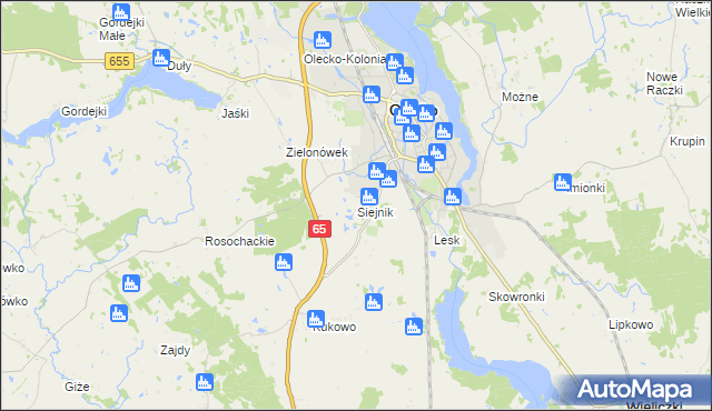 mapa Siejnik, Siejnik na mapie Targeo