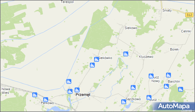 mapa Siekówko, Siekówko na mapie Targeo