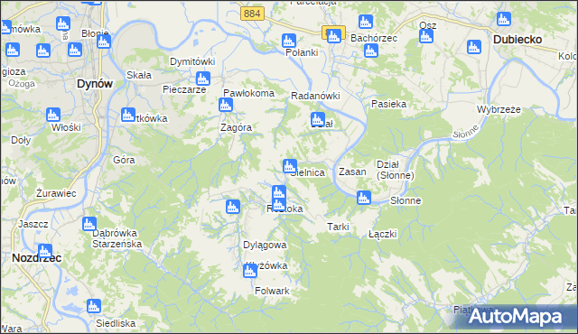 mapa Sielnica, Sielnica na mapie Targeo