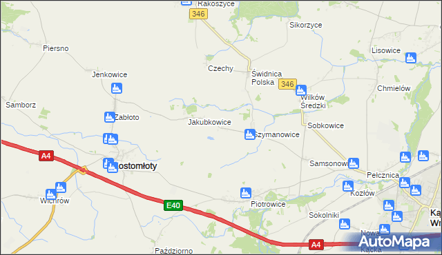 mapa Siemidrożyce, Siemidrożyce na mapie Targeo