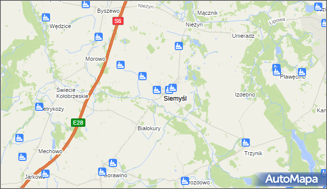 mapa Siemyśl, Siemyśl na mapie Targeo