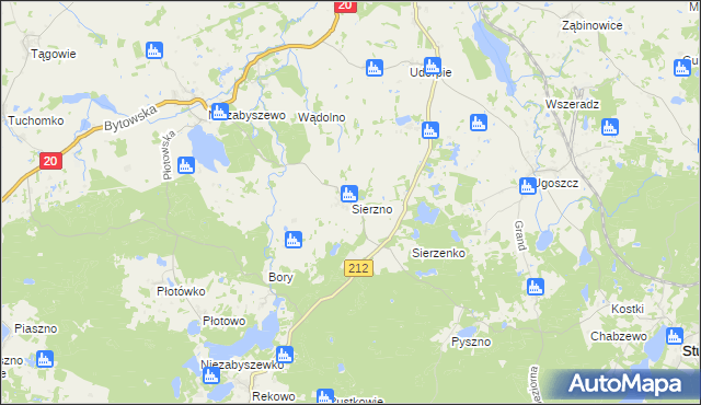 mapa Sierzno, Sierzno na mapie Targeo