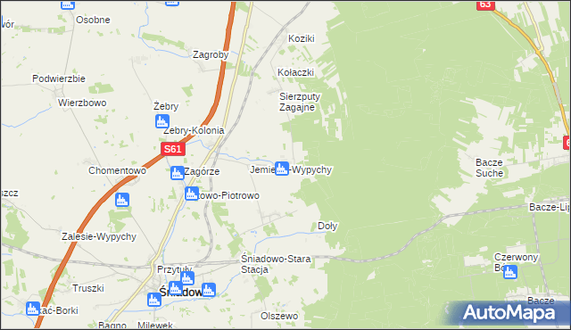 mapa Sierzputy-Marki, Sierzputy-Marki na mapie Targeo