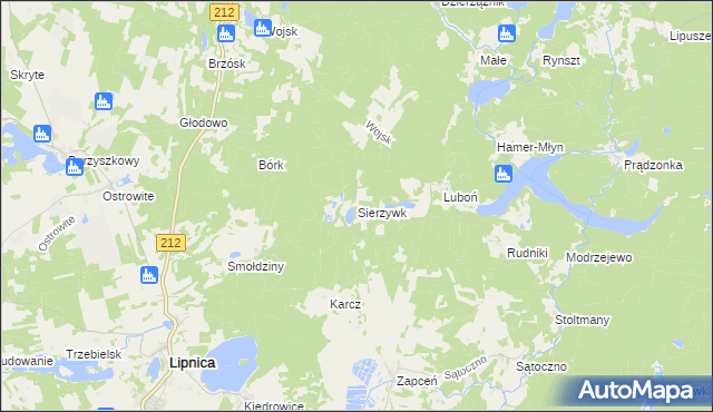 mapa Sierzywk, Sierzywk na mapie Targeo