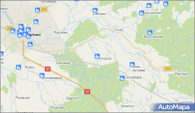 mapa Sińczyca, Sińczyca na mapie Targeo