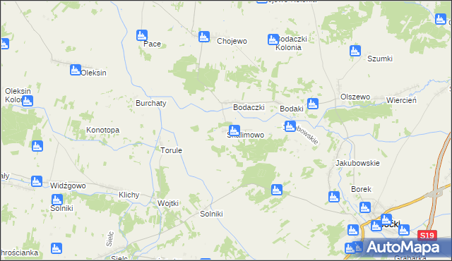 mapa Skalimowo, Skalimowo na mapie Targeo