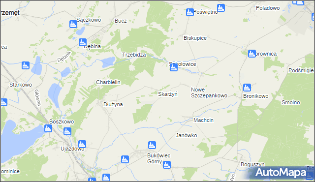 mapa Skarżyń, Skarżyń na mapie Targeo