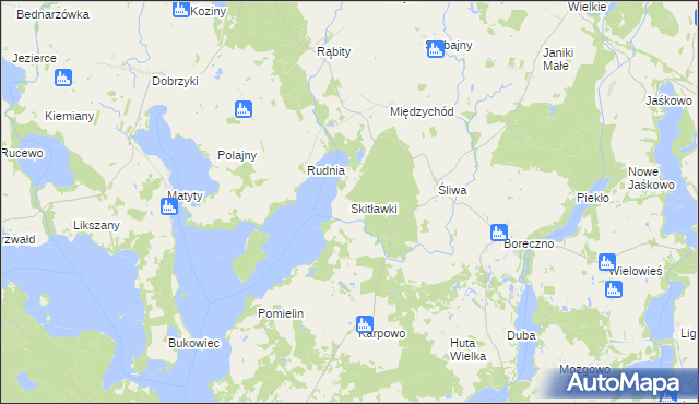 mapa Skitławki, Skitławki na mapie Targeo