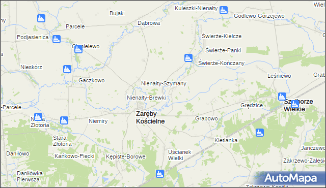 mapa Skłody-Stachy, Skłody-Stachy na mapie Targeo