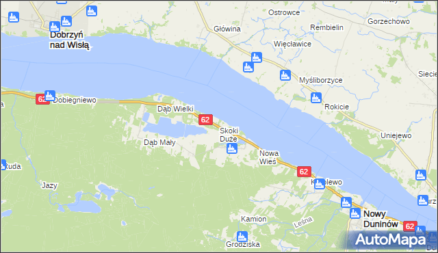 mapa Skoki Duże, Skoki Duże na mapie Targeo