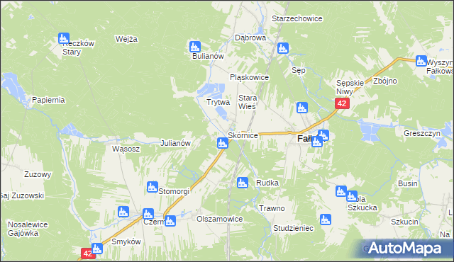 mapa Skórnice, Skórnice na mapie Targeo