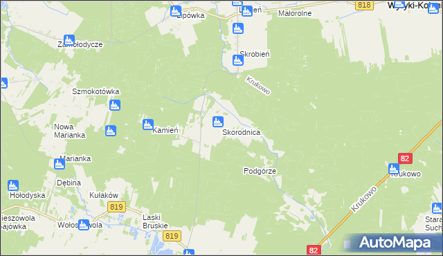 mapa Skorodnica, Skorodnica na mapie Targeo