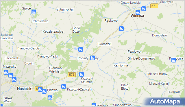 mapa Skorosze, Skorosze na mapie Targeo