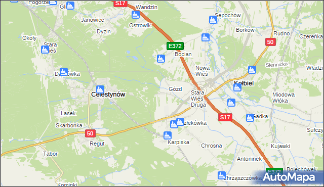 mapa Skorupy, Skorupy na mapie Targeo
