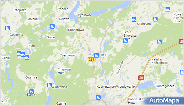 mapa Skorzewo, Skorzewo na mapie Targeo