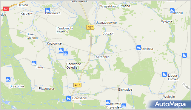 mapa Skrońsko, Skrońsko na mapie Targeo