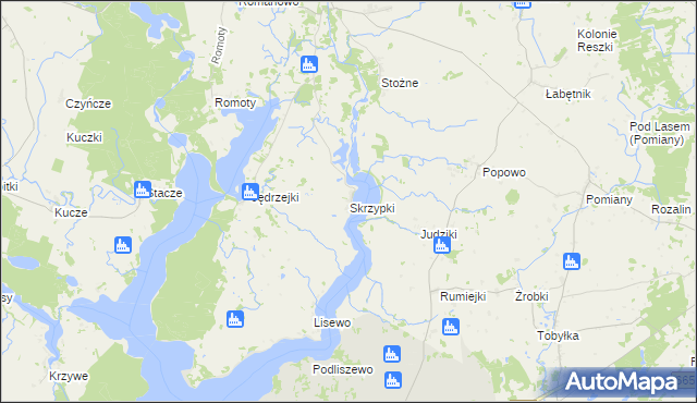 mapa Skrzypki, Skrzypki na mapie Targeo