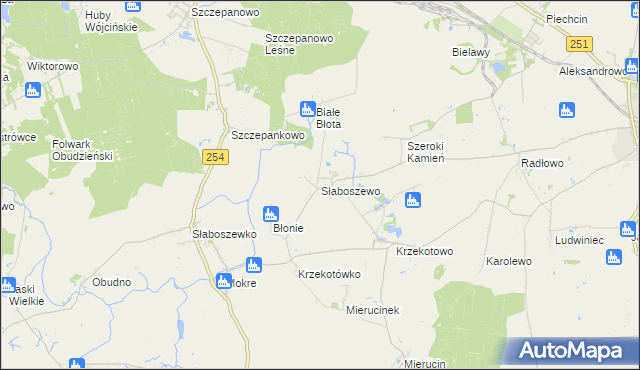 mapa Słaboszewo, Słaboszewo na mapie Targeo