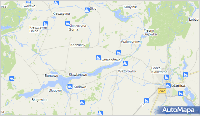 mapa Sławianówko, Sławianówko na mapie Targeo