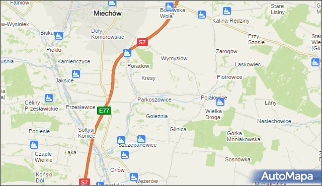 mapa Sławice Szlacheckie, Sławice Szlacheckie na mapie Targeo