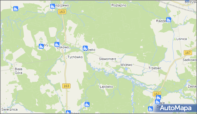 mapa Sławomierz, Sławomierz na mapie Targeo