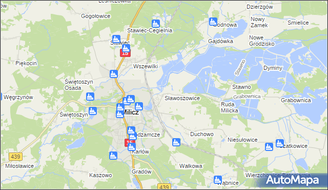 mapa Sławoszowice, Sławoszowice na mapie Targeo