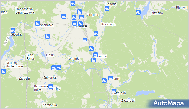 mapa Śliwiczki, Śliwiczki na mapie Targeo