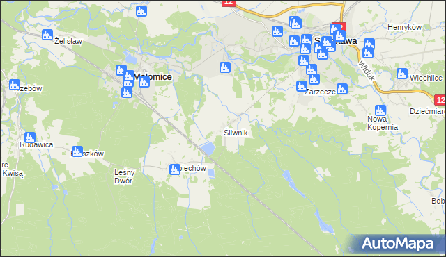 mapa Śliwnik, Śliwnik na mapie Targeo