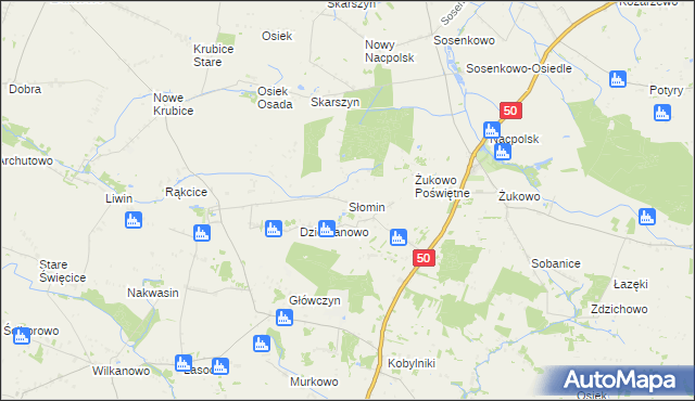 mapa Słomin gmina Wyszogród, Słomin gmina Wyszogród na mapie Targeo