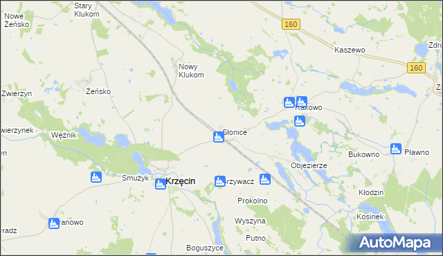 mapa Słonice, Słonice na mapie Targeo