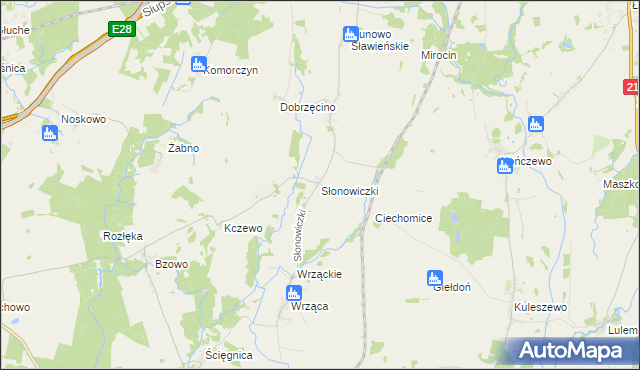 mapa Słonowiczki, Słonowiczki na mapie Targeo