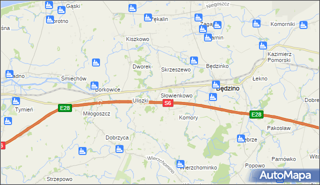 mapa Słowienkowo, Słowienkowo na mapie Targeo