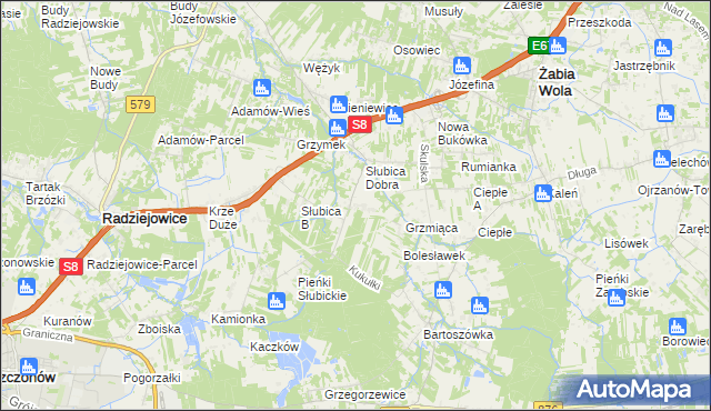 mapa Słubica-Wieś, Słubica-Wieś na mapie Targeo