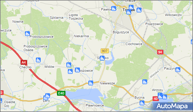 mapa Słupsko gmina Rudziniec, Słupsko gmina Rudziniec na mapie Targeo