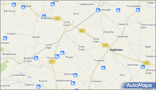 mapa Słupy Duże, Słupy Duże na mapie Targeo