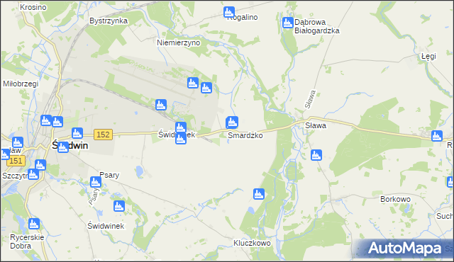 mapa Smardzko, Smardzko na mapie Targeo