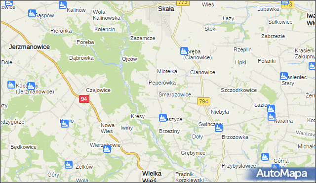 mapa Smardzowice, Smardzowice na mapie Targeo