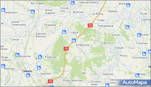 mapa Smęgorzów, Smęgorzów na mapie Targeo